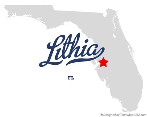 Map of Lithia, FL, Florida