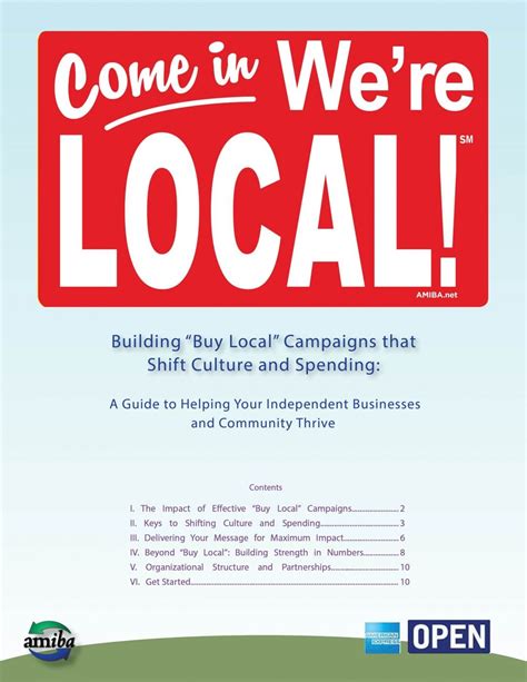 Building Buy Local Campaigns that Work! Free Booklet | Buy local ...