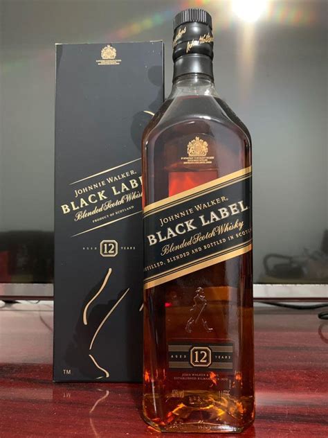 Johnnie Walker Black Label 1 Litre (with box), Food & Drinks, Beverages on Carousell