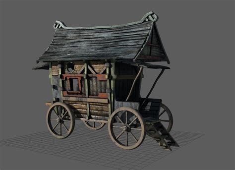 Fancy medieval caravan 3D - TurboSquid 1222957