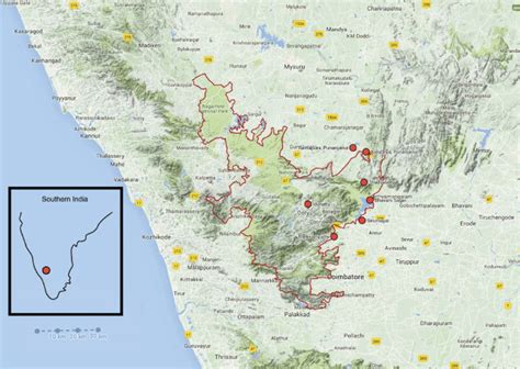 Map showing the location of the Nilgiri Biosphere Reserve (NBR) in... | Download Scientific Diagram