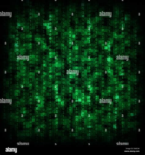 Green matrix background Stock Photo - Alamy