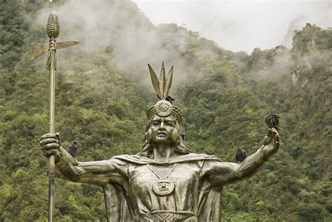 Inca God By Machu Picchu Inca God Gold Statue Photo Background And ...