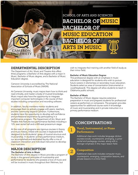 Bachelor of Music / Bachelor of Music Education / Bachelor of Arts in Music by go2cu - Issuu