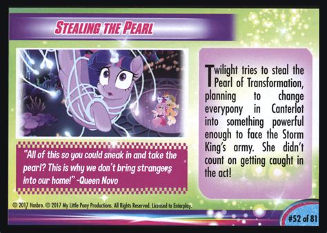 My Little Pony Stealing the Pearl MLP the Movie Trading Card | MLP Merch