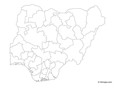 Nigeria Map Outline