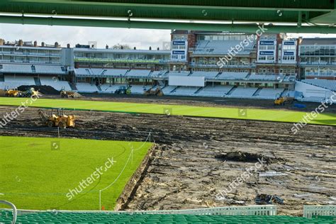 Oval Cricket Ground Pitch Being Relaid Editorial Stock Photo - Stock ...