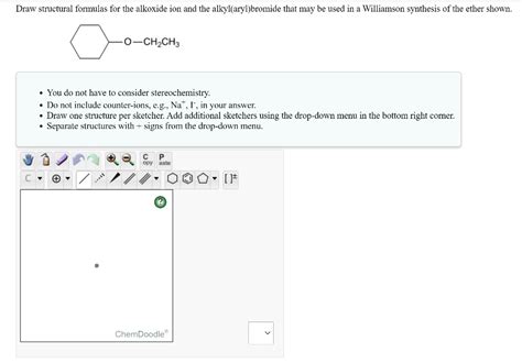 SOLVED: Draw structural formulas for the alkoxide ion and the alkyl ...