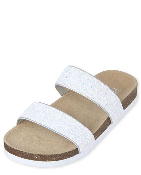 Girls Glitter Faux Leather Matching Sandals