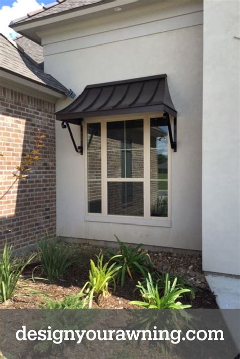 Beautiful Window Awnings | House awnings, Brick exterior house, Metal awning