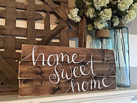 Home Decor Hand Painted Wood Sign Rustic Decor