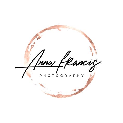 Rose Gold Logo Fotografie Logo Watermark Modern Circle Logo | Etsy