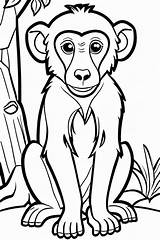 10 Baboon Coloring Pages For Kids  ShadeMaze sketch template
