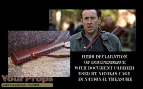 National Treasure Declaration of Independence w/Red document tube original movie prop