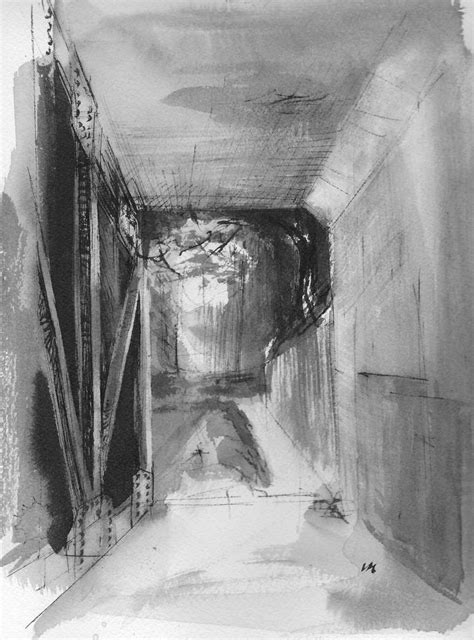 Train tunnel Drawing by Virginia Mae | Saatchi Art