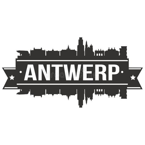 Antwerp Belgium Europe Euro Icon Vector Art Design Skyline Flat City ...