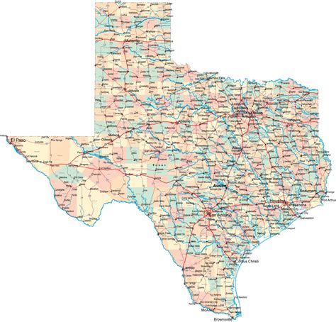 Map Of Texas Cities And Counties Mapsof – Printable Map of The United ...