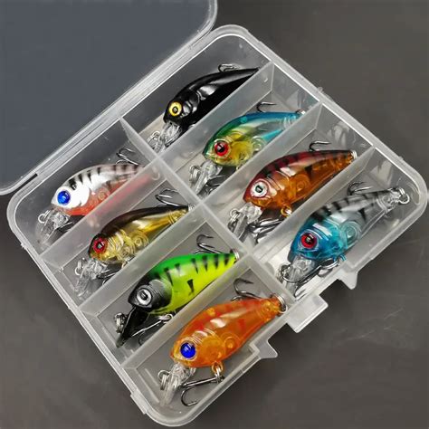 Premium Floating Crank Bait Minnow Fishing Lure Set - Temu