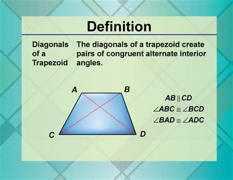 Definition--Quadrilateral Concepts--Diagonals of a Trapezoid | Media4Math