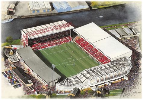 City Ground - Nottingham Forest Painting by Kevin Fletcher - Fine Art ...