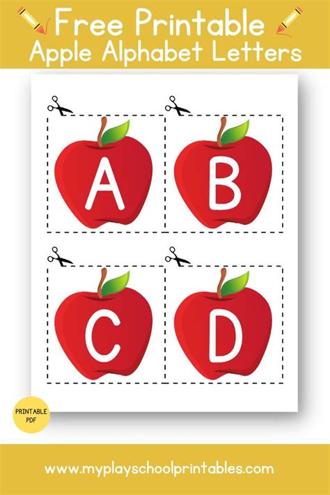 Let's play with these free apple alphabet printable letters, great ...