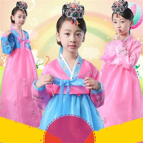 Aliexpress.com : Buy New Design Korean Girl Children Ethnic Minorities Stage Show Hanbok Korean ...