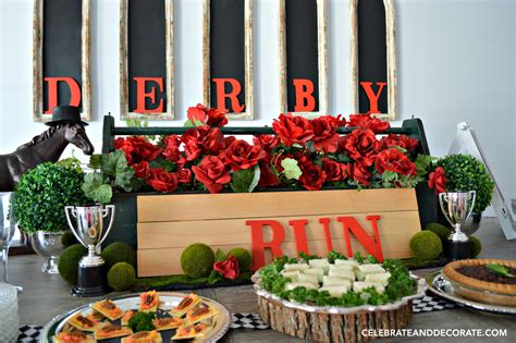 A Kentucky Derby Party Table is set for the Run for the Roses - Celebrate & Decorate