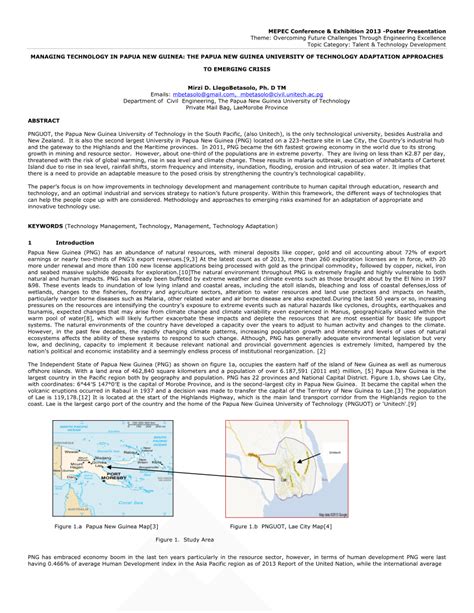 (PDF) Managing Technology in Papua New Guinea: The Papua New Guinea of Technology Adaptation ...