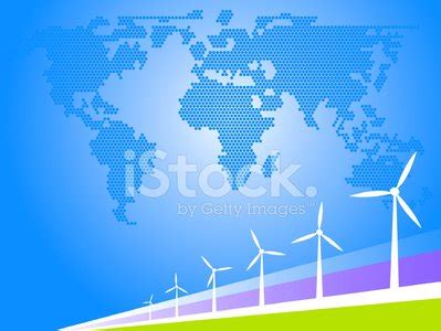 World Map & Wind Turbines Stock Vector | Royalty-Free | FreeImages