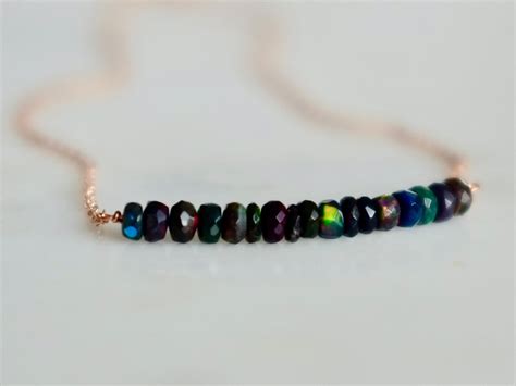 Real Black Opal Necklace