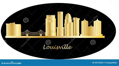 Louisville Detail Skyline with Bridge Stock Vector - Illustration of ...