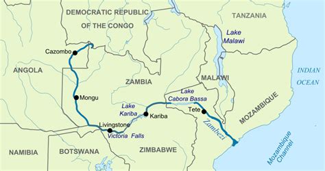 Victoria Falls Zambia Map