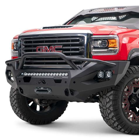 Fab Fours® - GMC Sierra 2500 2018 Matrix Full Width Front Winch HD Bumper with Pre-Runner Guard