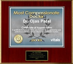 Dr. Patel Receives Two Awards from Patient’s Choice: Fifth Annual ...