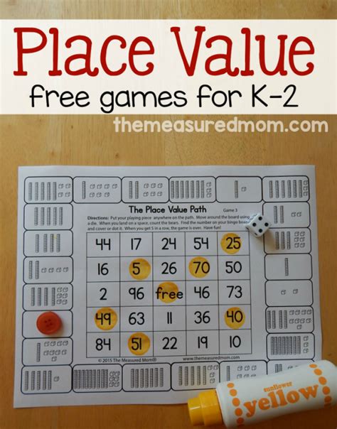 Place value games for K-2 - The Measured Mom