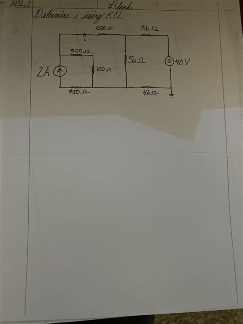 Solved Determine i using KCL. | Chegg.com