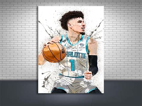 Lamelo Ball Poster, Charlotte Hornets, Gallery Canvas Wrap, Man Cave ...