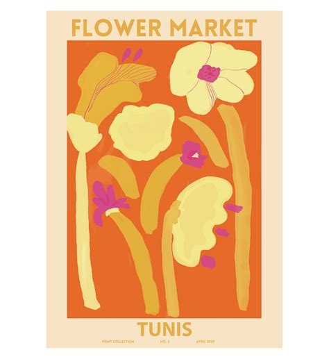 Astrid Wilson Tunis Art Print | Homeware | Anna + Nina | Flower market, Exhibition poster, Prints