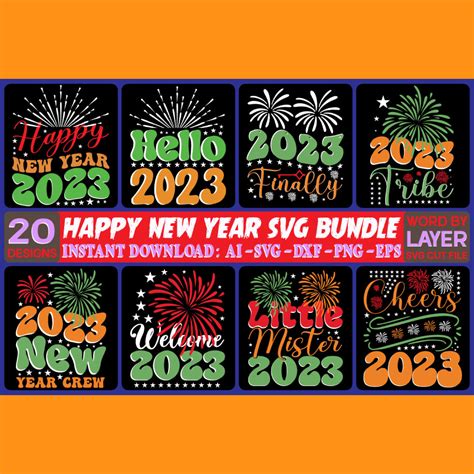 Happy New Year SVG BUndle | MasterBundles