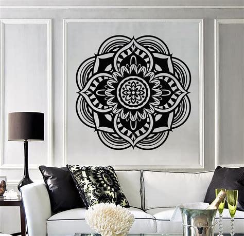 Vinyl Decal Mandala Buddhist Hindu Religion Symbol Wall Stickers Uniqu ...