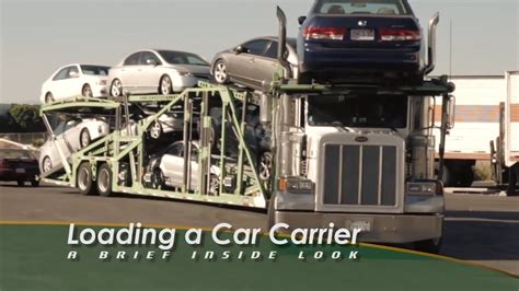 Loading an Auto Carrier - YouTube