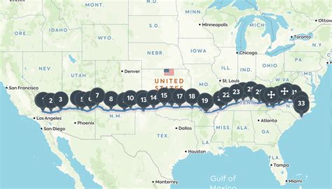 All Of The Cool Stops And Attractions On I-40 | Roadtrippers - Map Of I ...