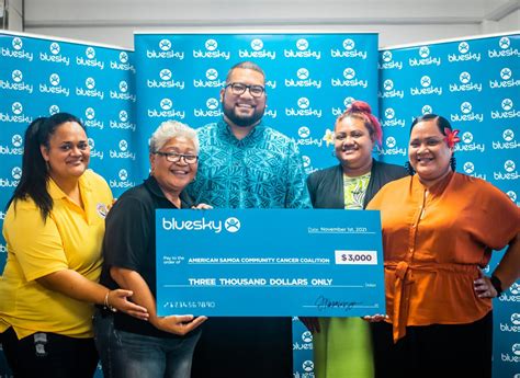 BLUESKY DONATES TO AMERICAN SAMOA CANCER COALITION - Bluesky