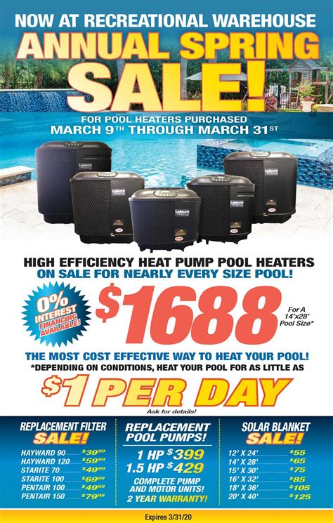 Pool Heaters & Leisure Temp | The Recreational Warehouse