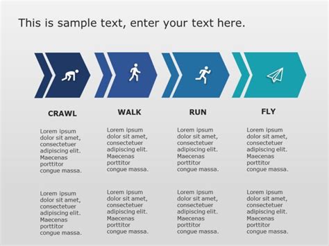 Crawl Walk Run Fly 02 PowerPoint Template