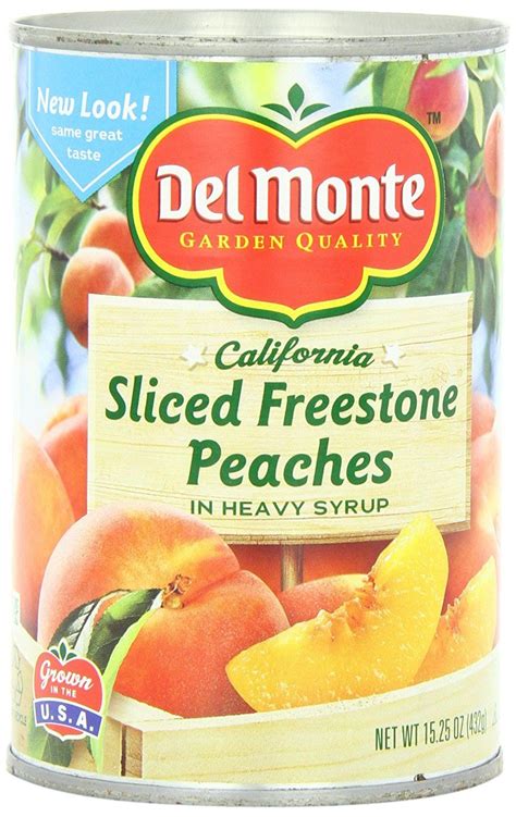 Del Monte Sliced Freestone Peaches in Heavy Syrup, 15.25 Oz (Pack of 6 ...