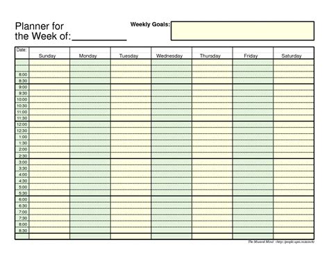 Daily Planner With Time Slots