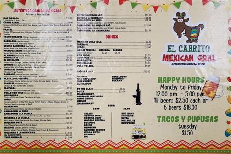 Online Menu of El Cabrito Mexican Grill Restaurant, Owings Mills ...