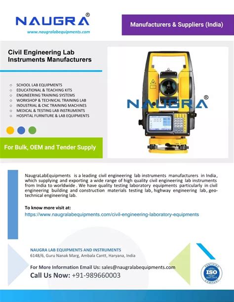 PPT - Civil Engineering Lab Instruments Manufacturers PowerPoint ...