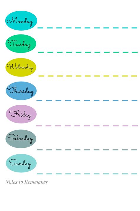 27 images of cute printable weekly calendar template designsolid Cute ...